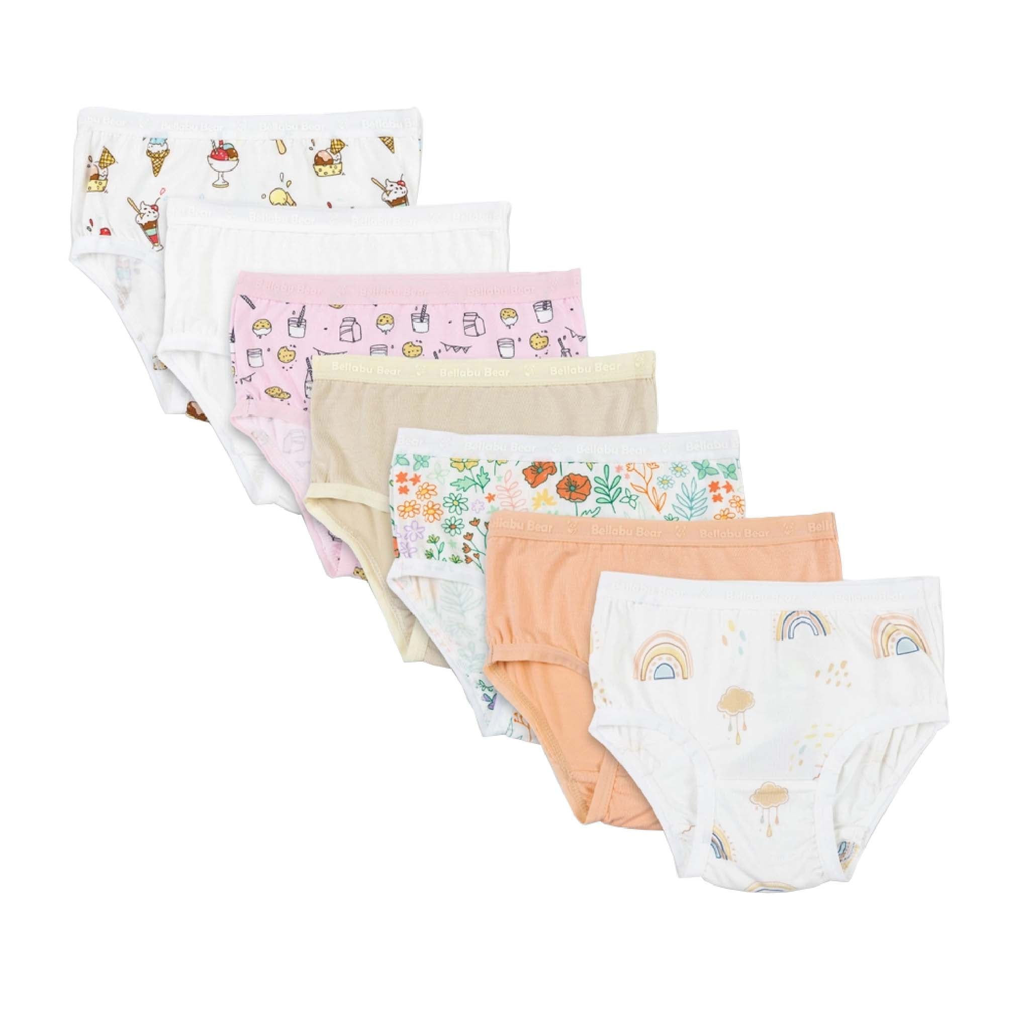 Girls Organic Bamboo Summer Underwear 7-Pack, Tag-Free, Soft & Breathable