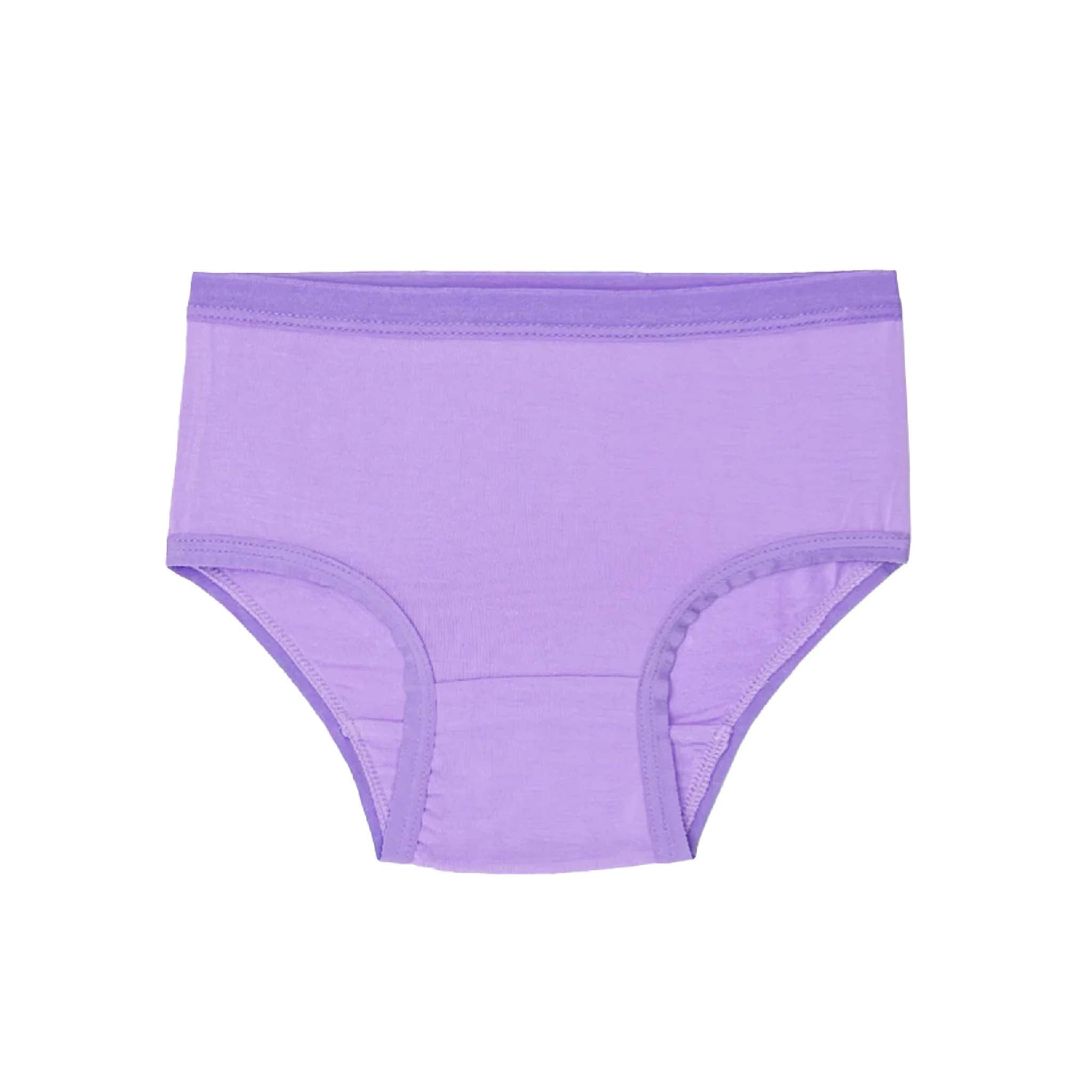 Girls Organic Bamboo Underwear 7-Pack - Tag-Free, Soft & Breathable
