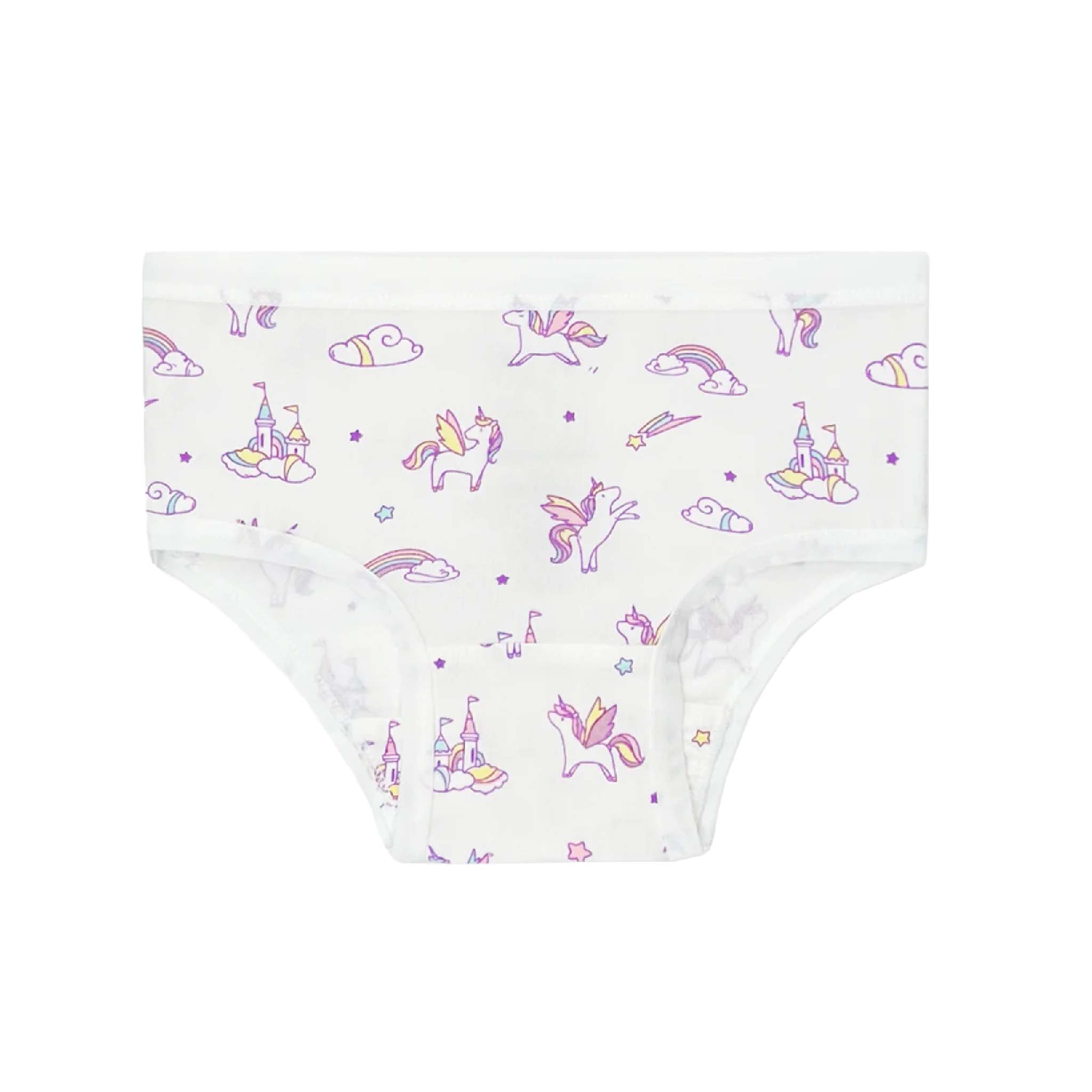 Girls Organic Bamboo Underwear 7-Pack - Tag-Free, Soft & Breathable