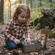 Kids Organic Garnet Plaid Flannel Long Sleeve Shirt