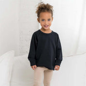 Kids Organic Cotton French Terry Pullover in Black