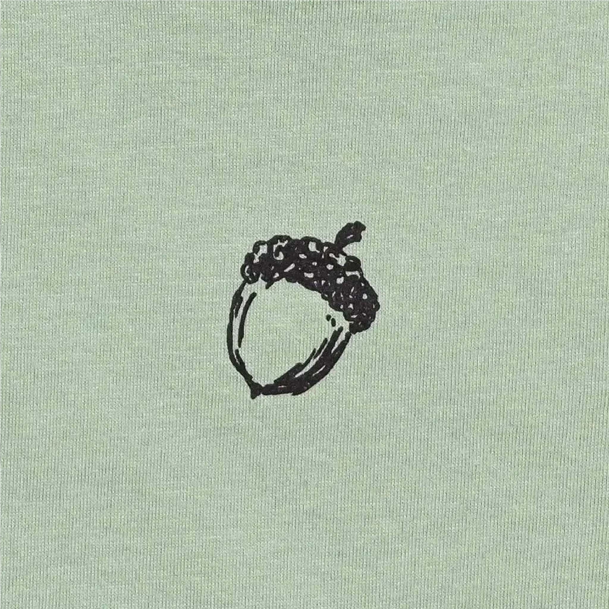 Kids Acorn T-Shirt Soft Cotton, Eco-Conscious in Pear Green