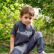 Kids Great White Shark T-Shirt – Soft Cotton, Eco-Friendly in Iron Grey