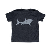 Kids Great White Shark T-Shirt – Soft Cotton, Eco-Friendly in Iron Grey