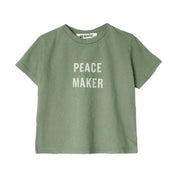 Kids Organic Peace Maker T-Shirt in Clover Green
