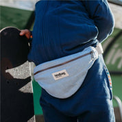 Augustin Mini Bum Bag- Organic Cotton Canvas in Denim Blue