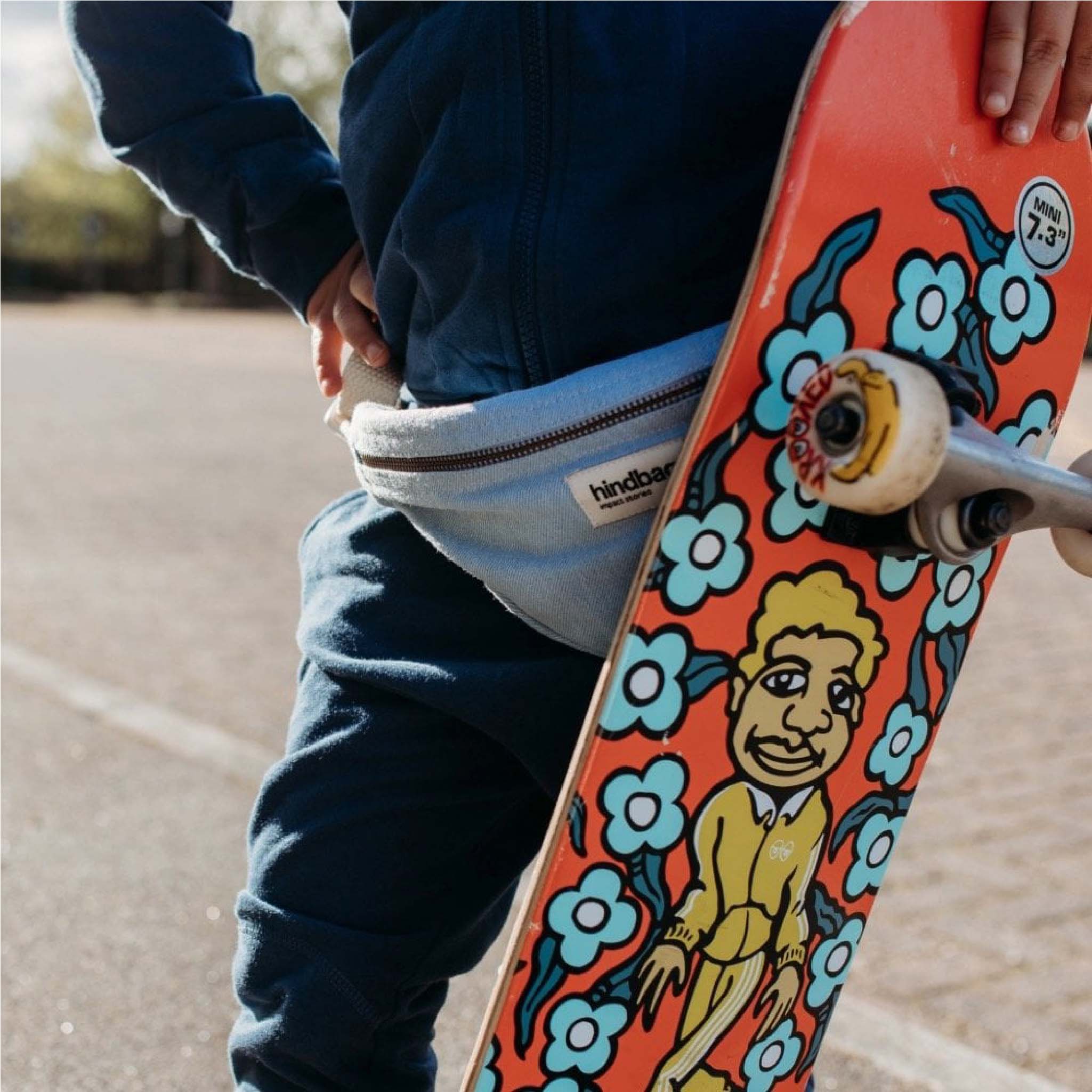 Augustin Mini Bum Bag- Organic Cotton Canvas in Denim Blue