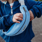 Augustin Mini Bum Bag- Organic Cotton Canvas in Denim Blue