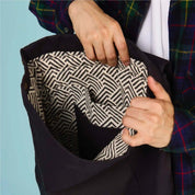 Guillaume Organic Cotton Canvas Backpack in Black