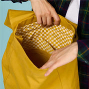 Guillaume Organic Cotton Canvas Backpack in Saffron Yellow