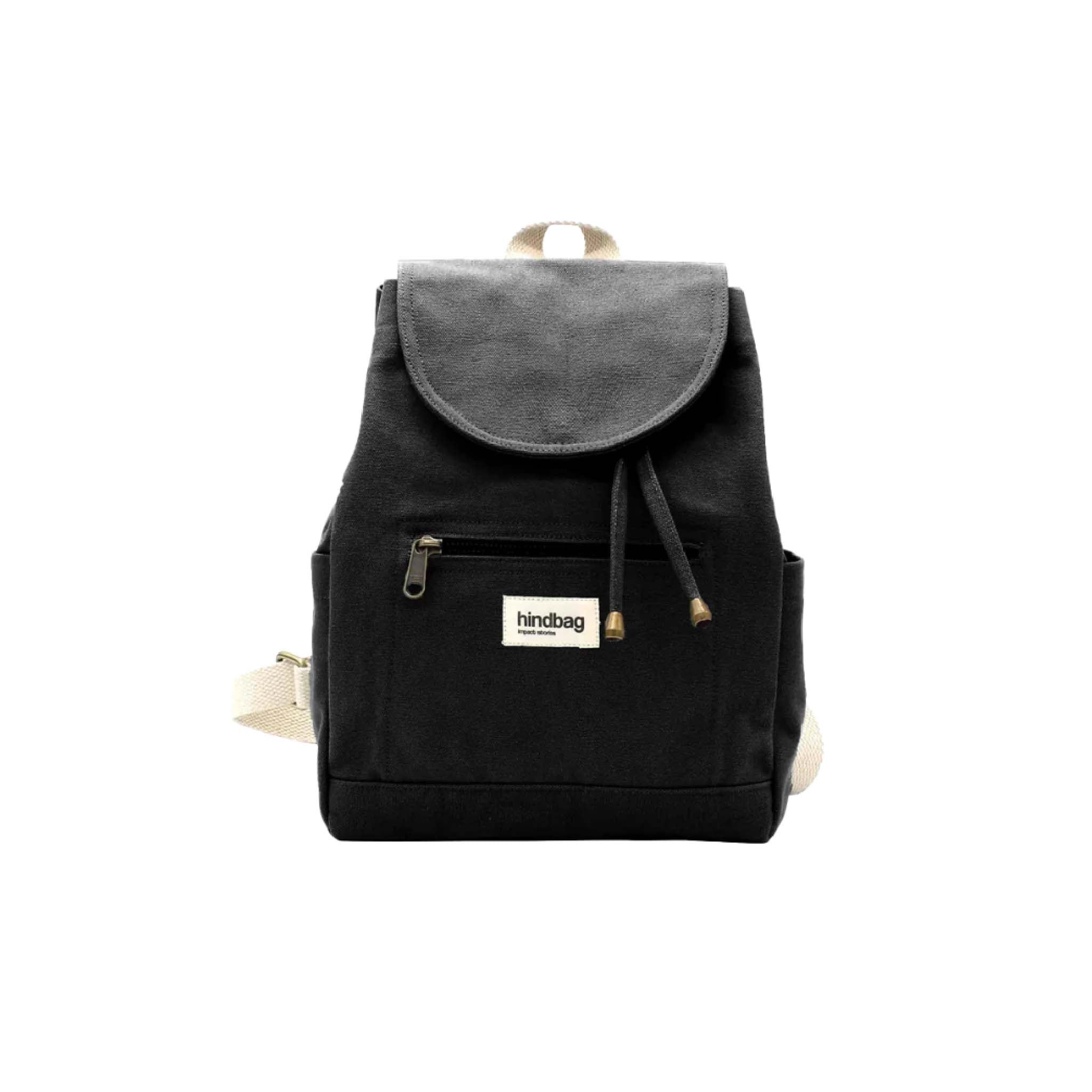 Mini Eliot Backpack - Organic Cotton Canvas in Black