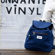 Mini Eliot Backpack - Organic Cotton Canvas in Navy Blue