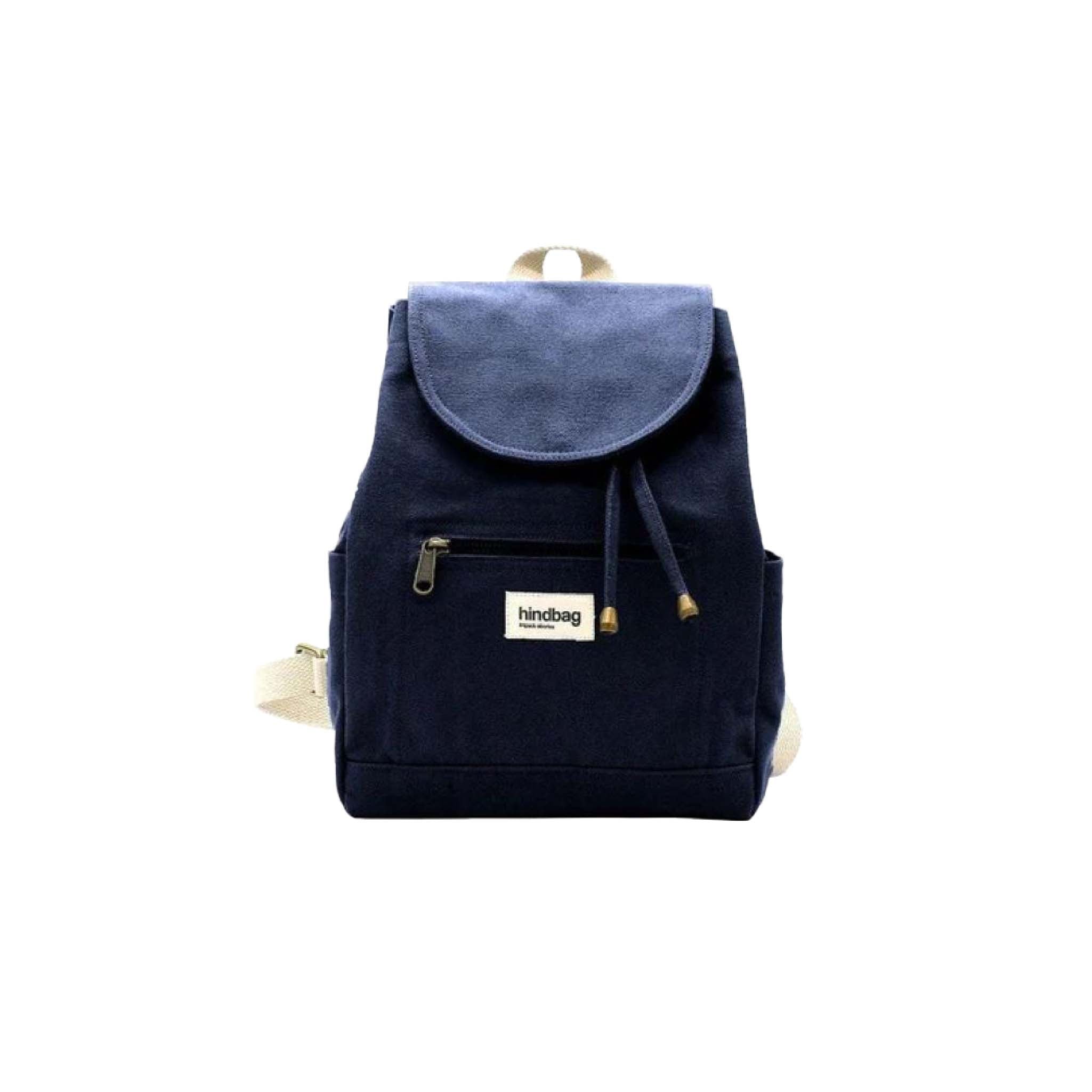 Mini Eliot Backpack - Organic Cotton Canvas in Navy Blue