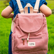 Mini Eliot Backpack - Organic Cotton Canvas in Blush Pink