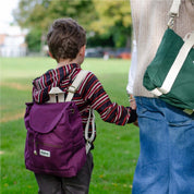 Mini Eliot Backpack - Organic Cotton Canvas in Plum Purple