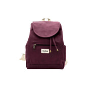 Mini Eliot Backpack - Organic Cotton Canvas in Plum Purple