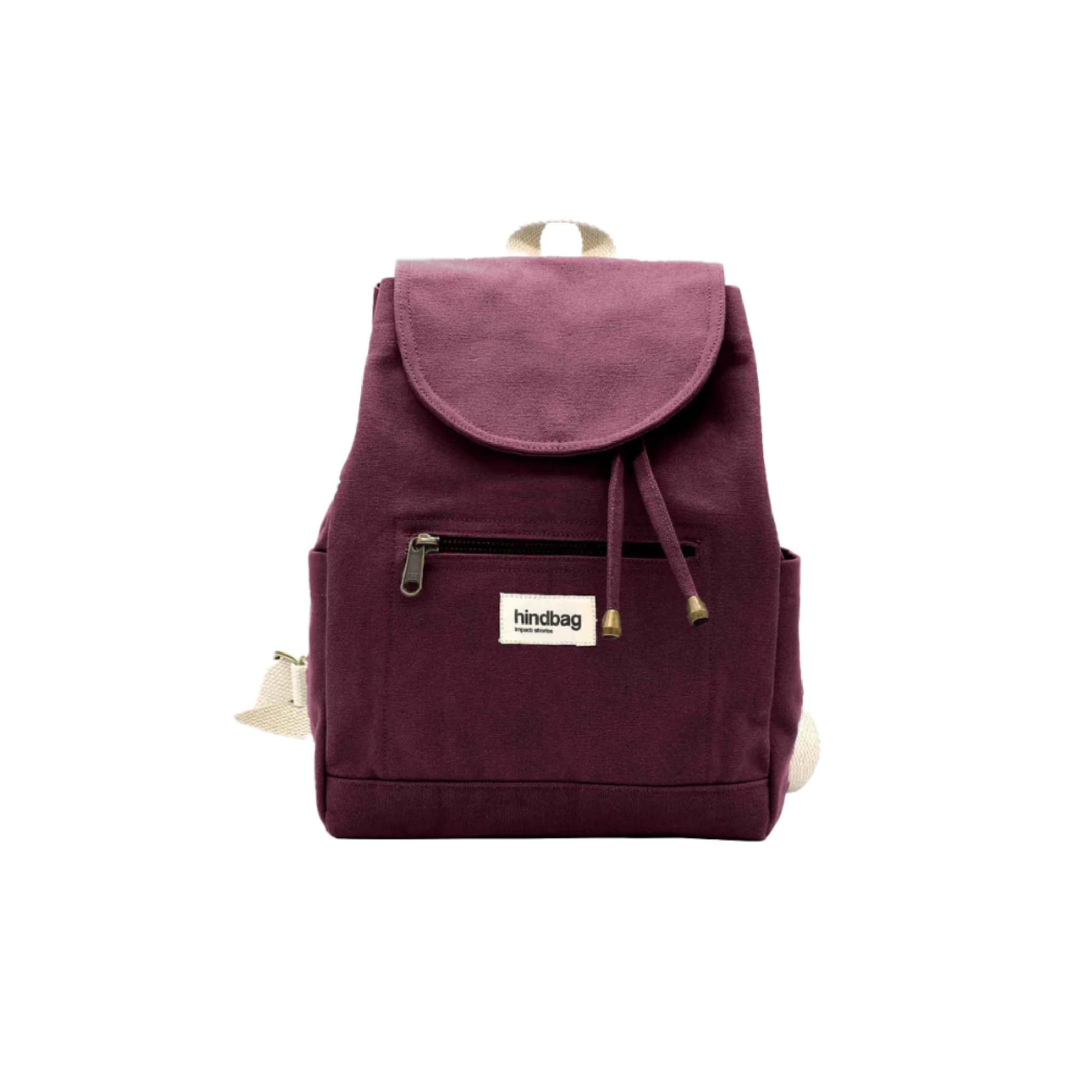 Mini Eliot Backpack - Organic Cotton Canvas in Plum Purple