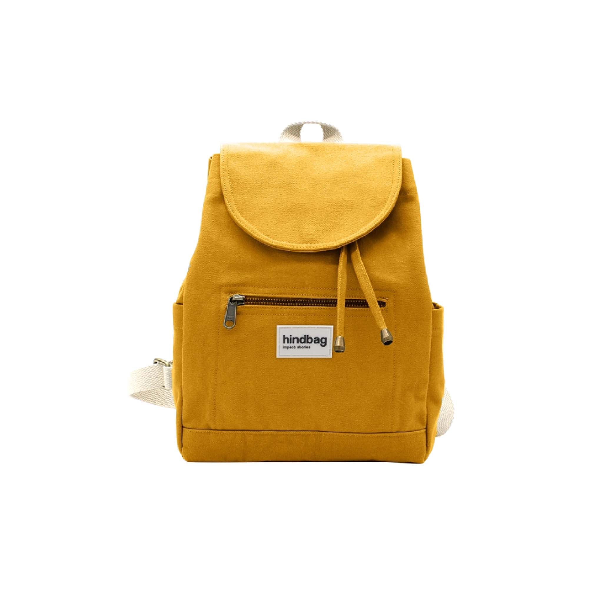 Mini Eliot Backpack - Organic Cotton Canvas in Saffron Yellow