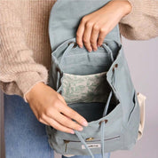 Mini Eliot Backpack – Organic Cotton Canvas in Sage Green