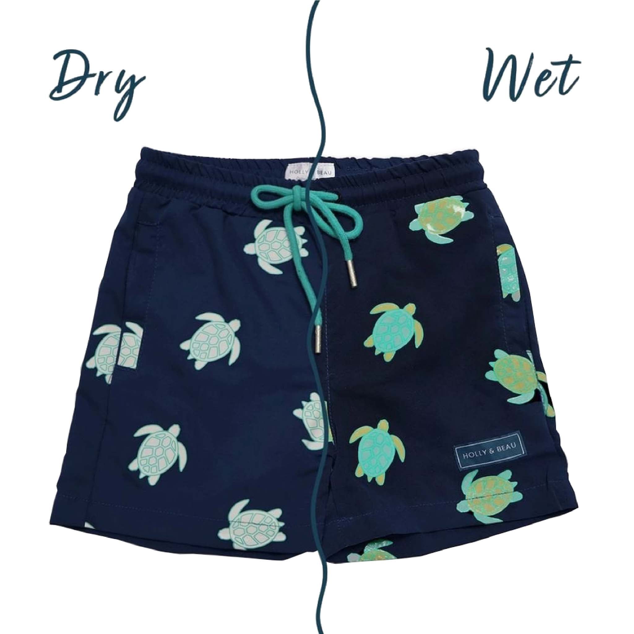 Boys Turtle Swim Trunks – Colour-Changing, Sustainable, Quick-Dry