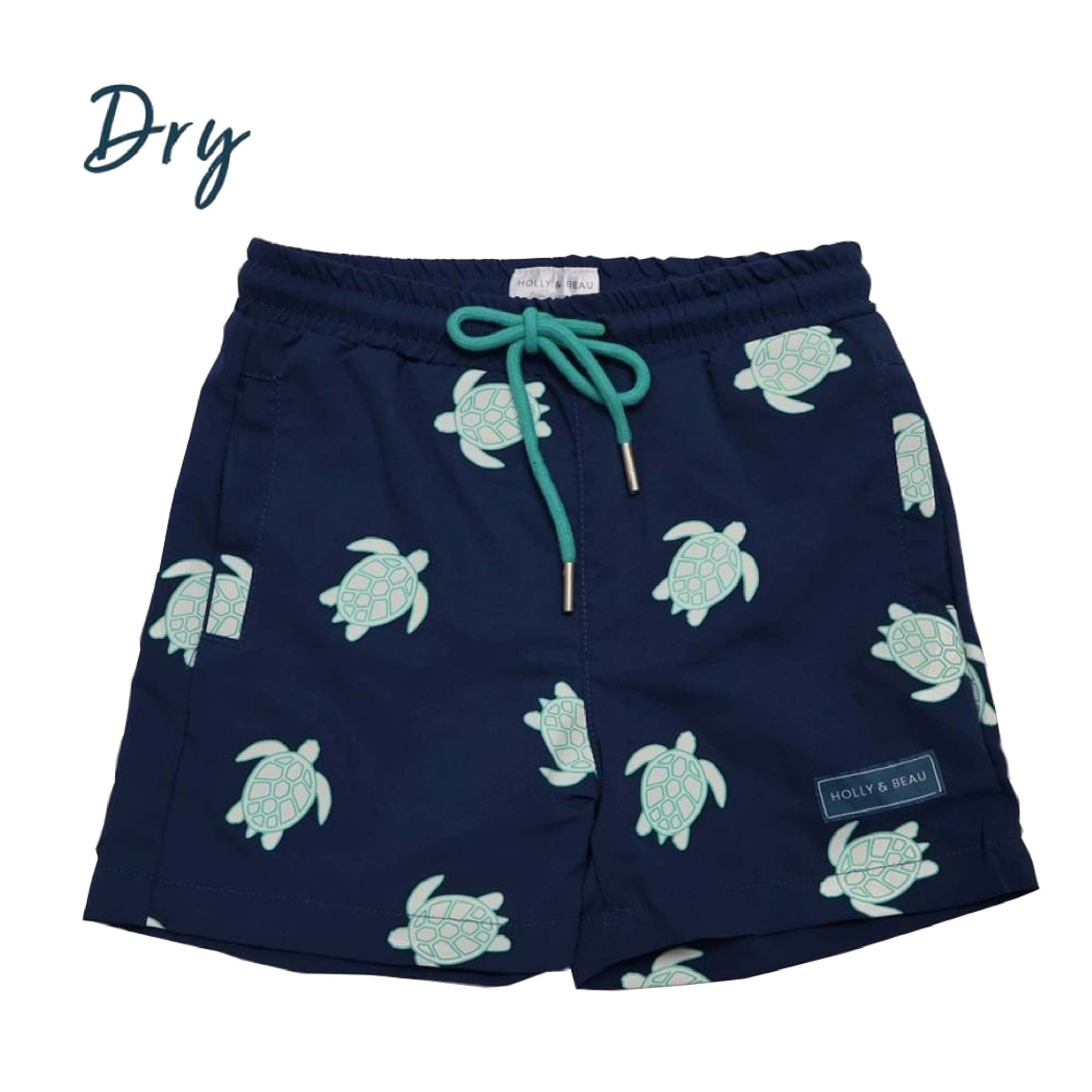 Boys Turtle Swim Trunks – Colour-Changing, Sustainable, Quick-Dry