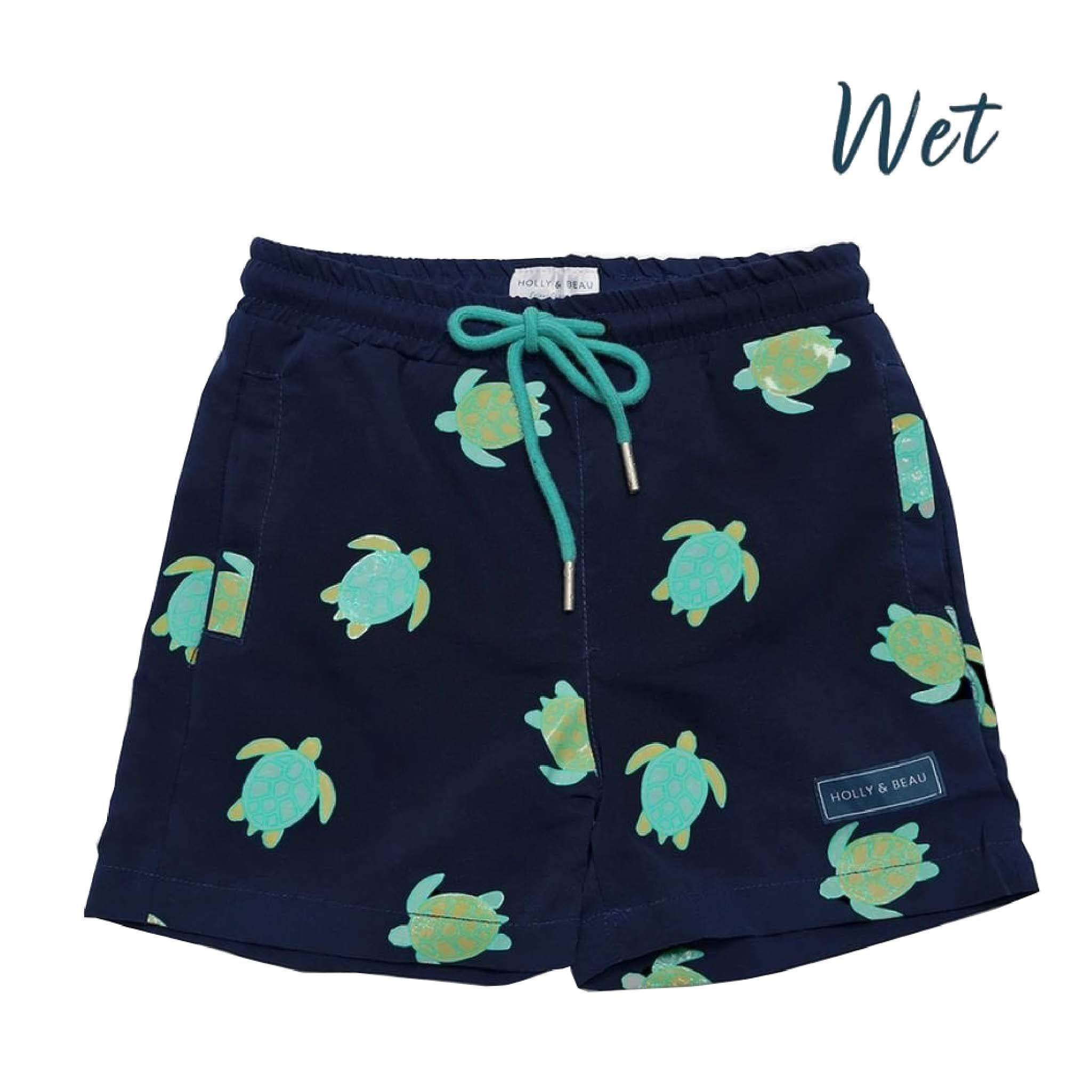 Boys Turtle Swim Trunks – Colour-Changing, Sustainable, Quick-Dry
