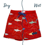 Boys Shark Swim Trunks – Colour-Changing, Sustainable, Quick-Dry