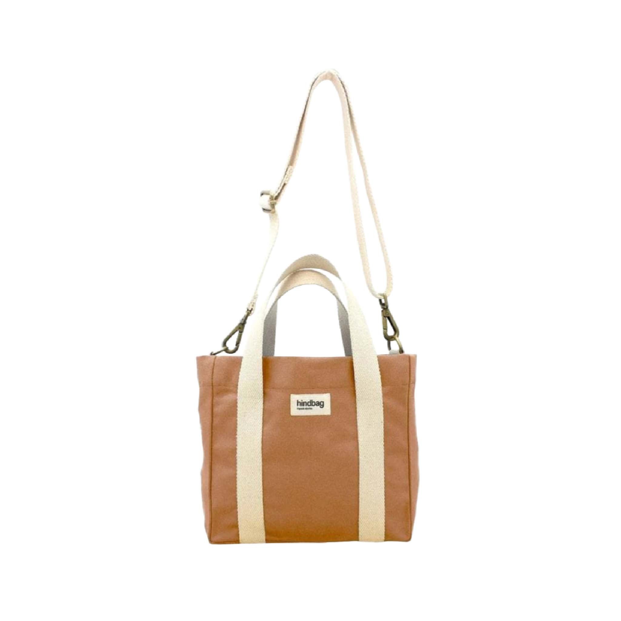 Mini Louise Tote in Cinnamon – Organic Cotton Canvas Crossbody Bag