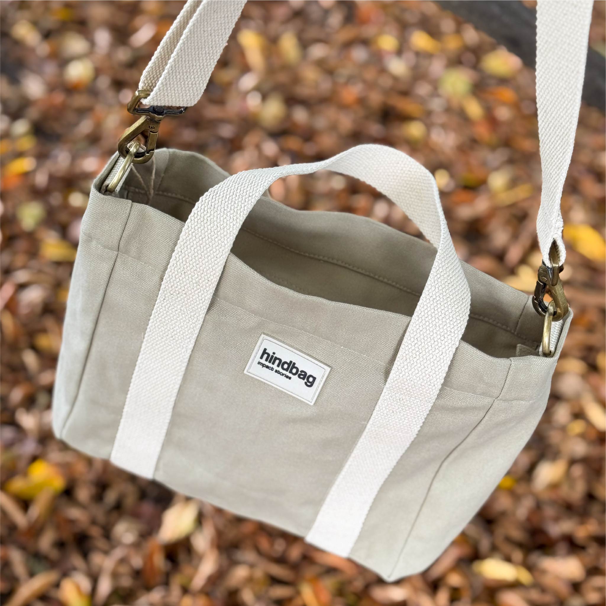 Mini Louise Tote in Clay – Organic Cotton Canvas Crossbody Bag