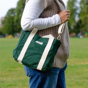 Mini Louise Tote in Fir Green - Organic Cotton Canvas Crossbody Bag