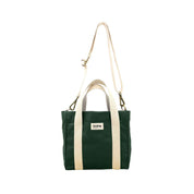 Mini Louise Tote in Fir Green - Organic Cotton Canvas Crossbody Bag