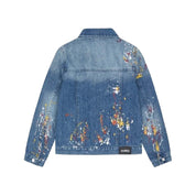Kids Premium Handcrafted Denim Paint-Splatter Jacket