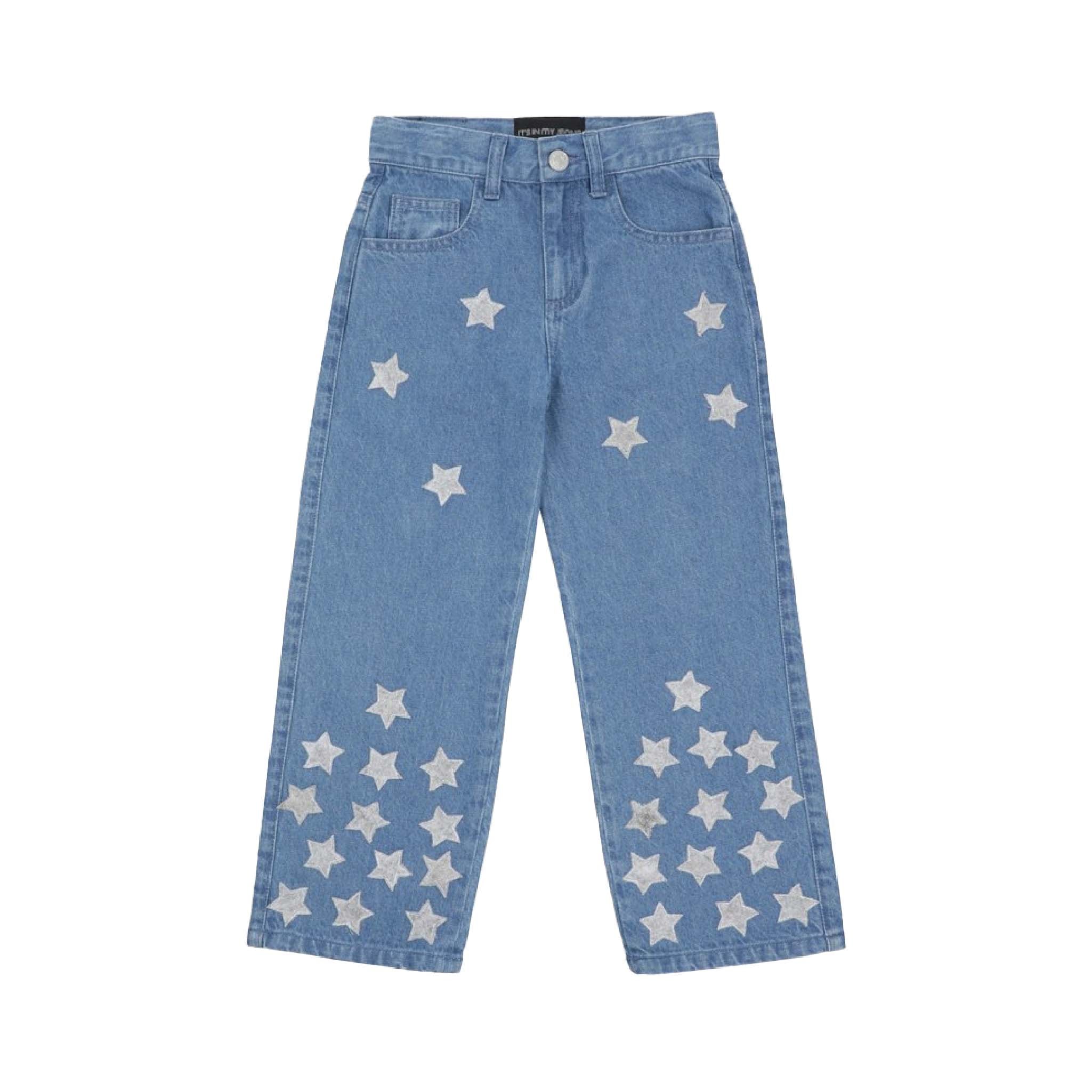 Kids Premium Denim Jeans with Star Appliqué