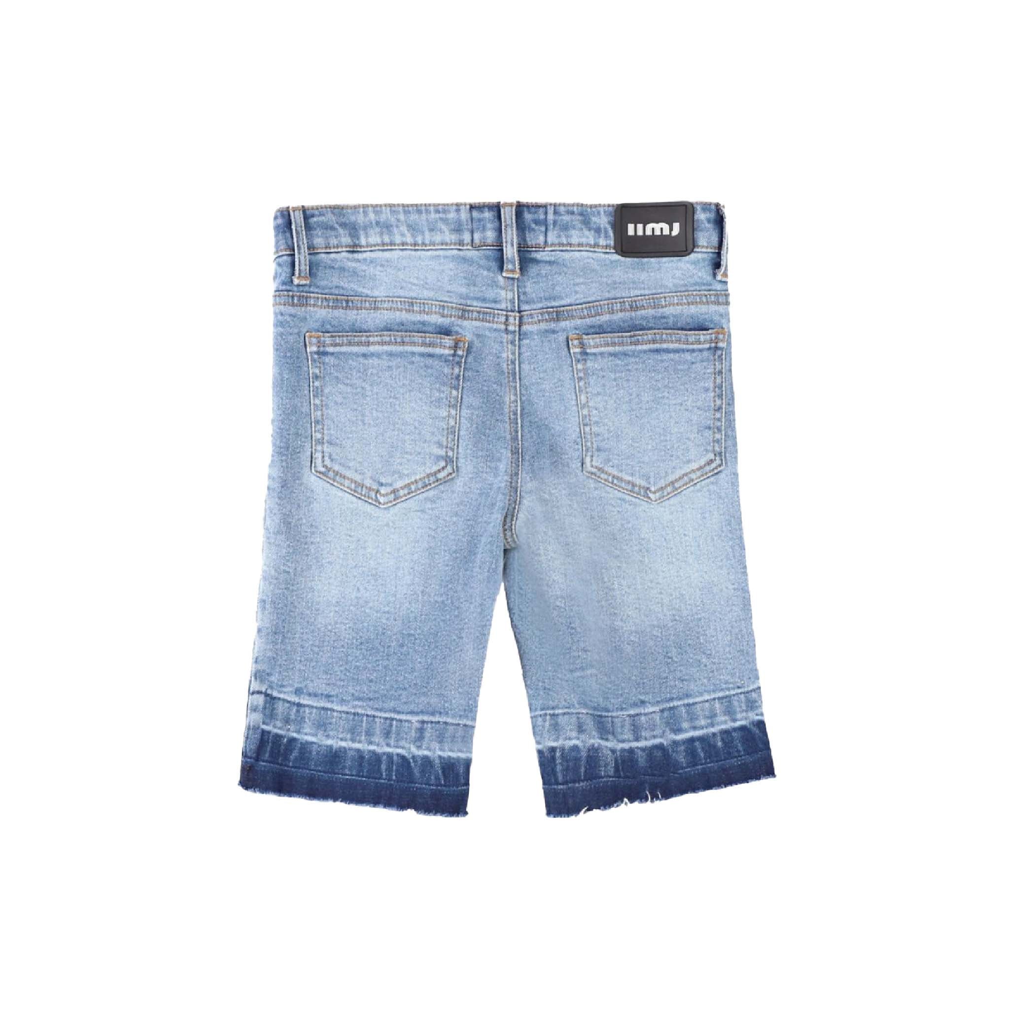 Kids Denim Shorts with Frayed Hem