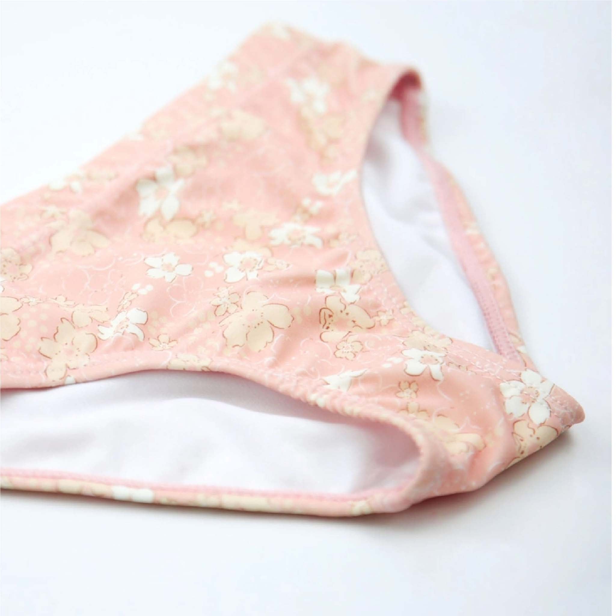 Girls’ UPF 50+ Recycled Swim Bottom – Evangelina Peach