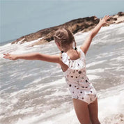 Girls Coconut Ruffle Swimsuit – UPF 50+ Eco-Friendly Swimwear