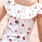 Girls Coconut Ruffle Swimsuit – UPF 50+ Eco-Friendly Swimwear