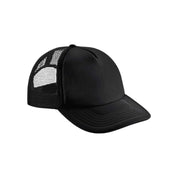 Kids No‑Logo Vintage Trucker Hat in Black