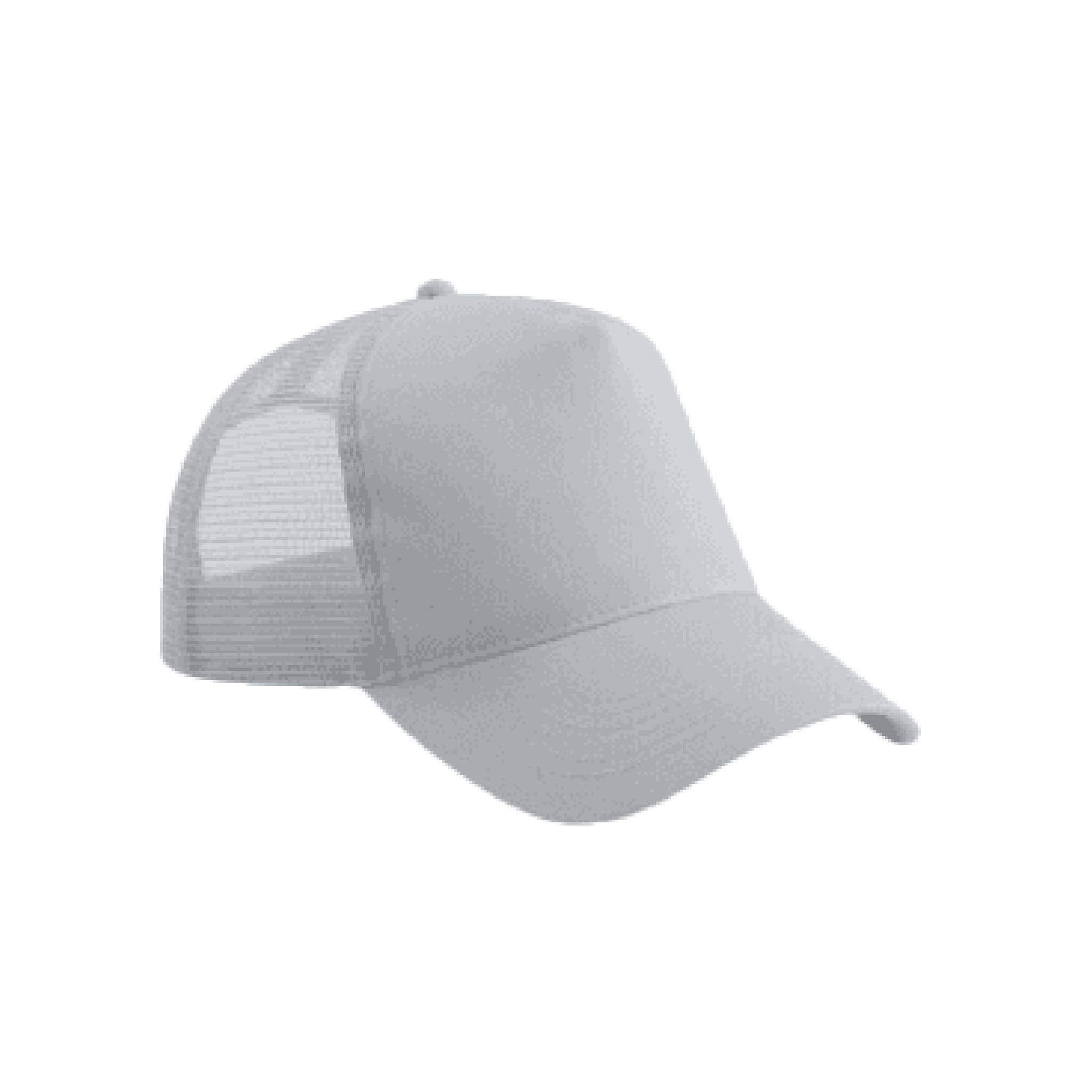 Kids No‑Logo Trucker Hat in Light Grey