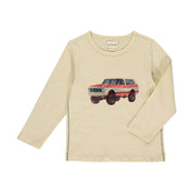 Boys Retro Bronco Graphic Cotton T-Shirt in Natural