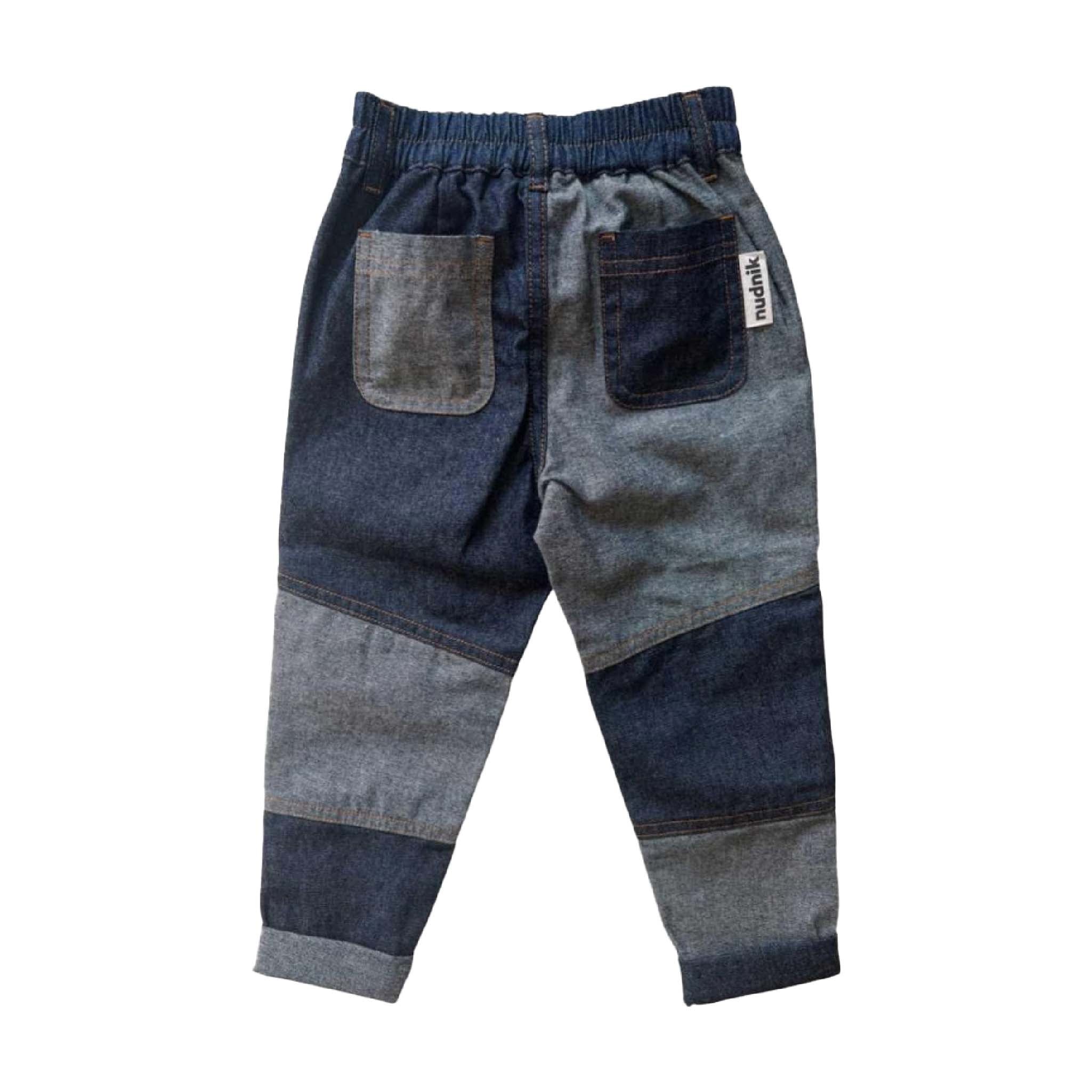 Kids Upcycled Organic Architect Denim Patchwork Trousers