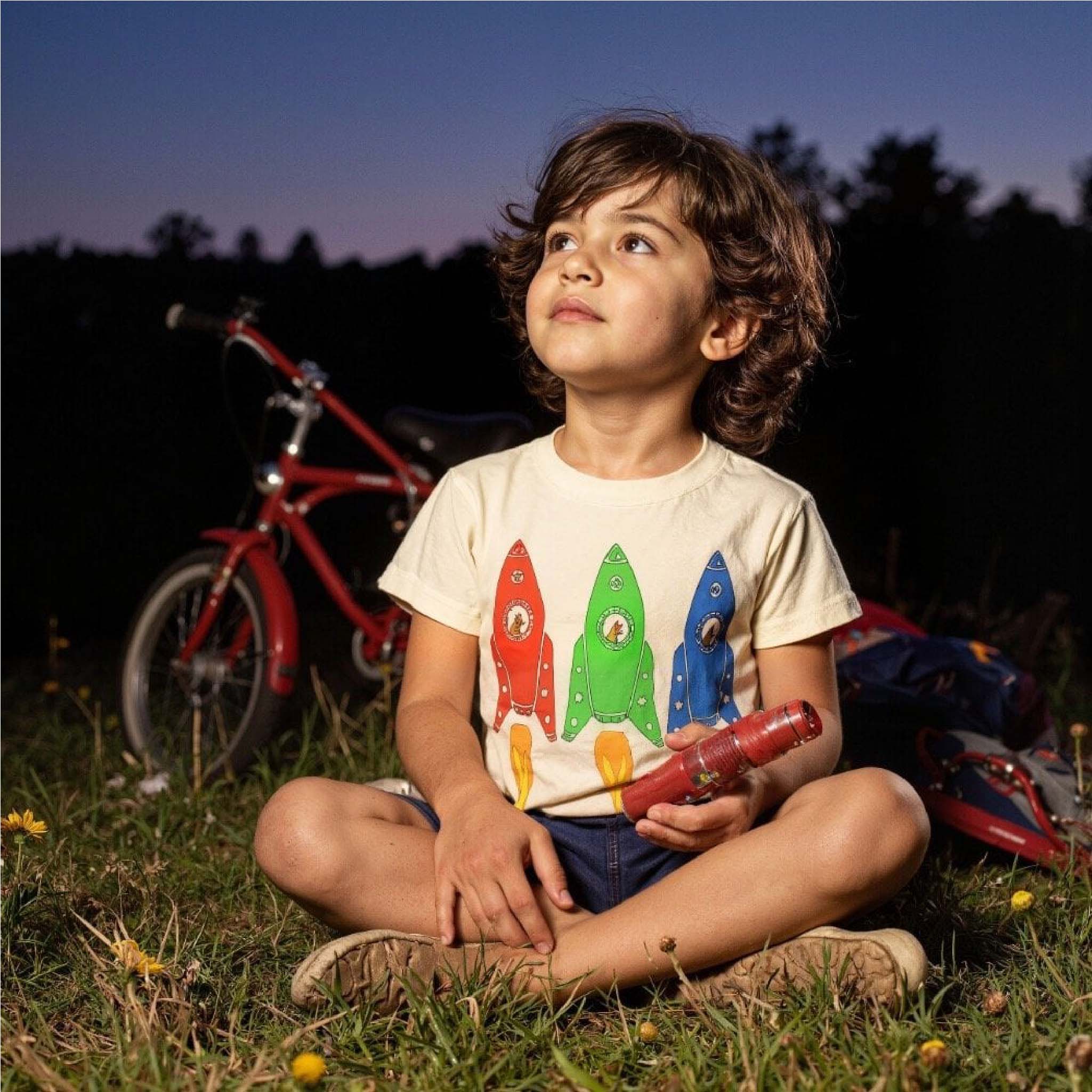 Kids Organic Cotton Spacedogs T-Shirt – Artist-Made in Natural