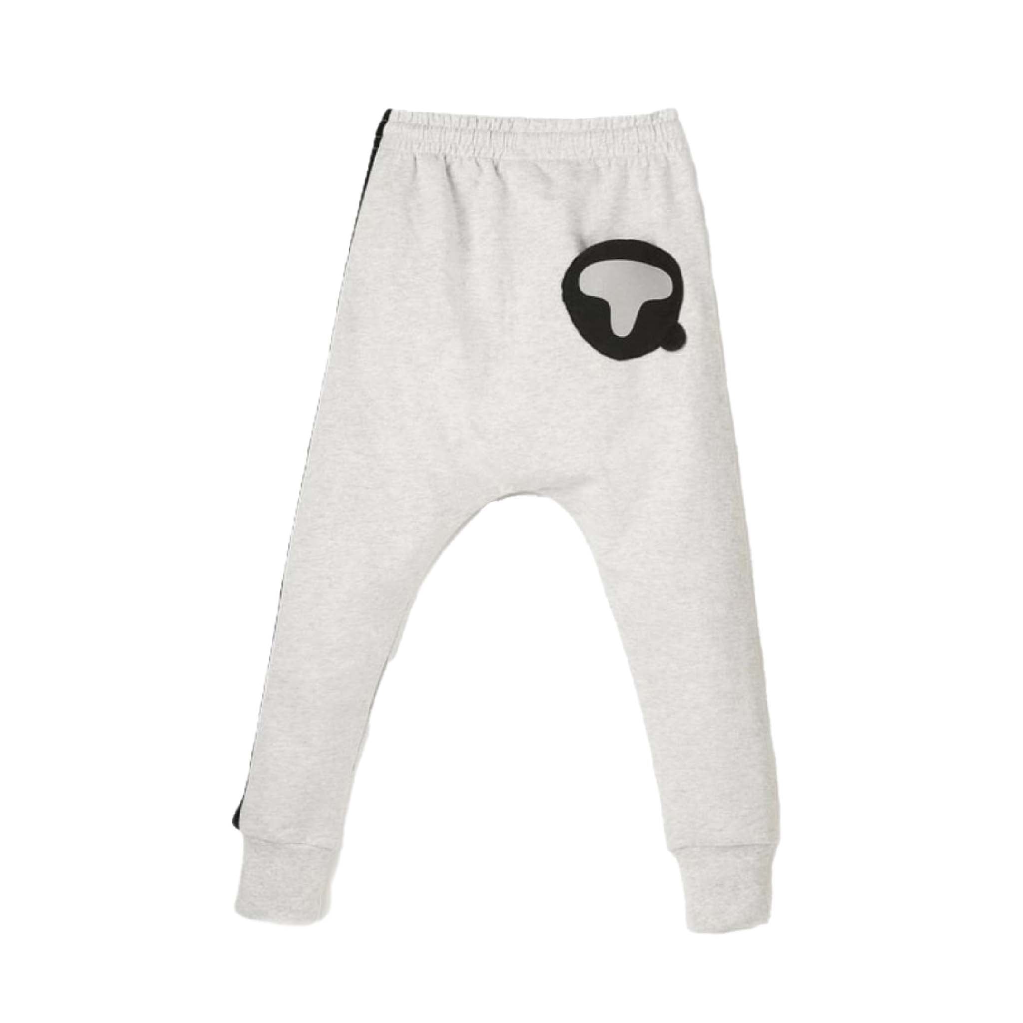 Organic Kids Unisex Cotton Joggers Grey Marl, Sustainable Terry Cotton