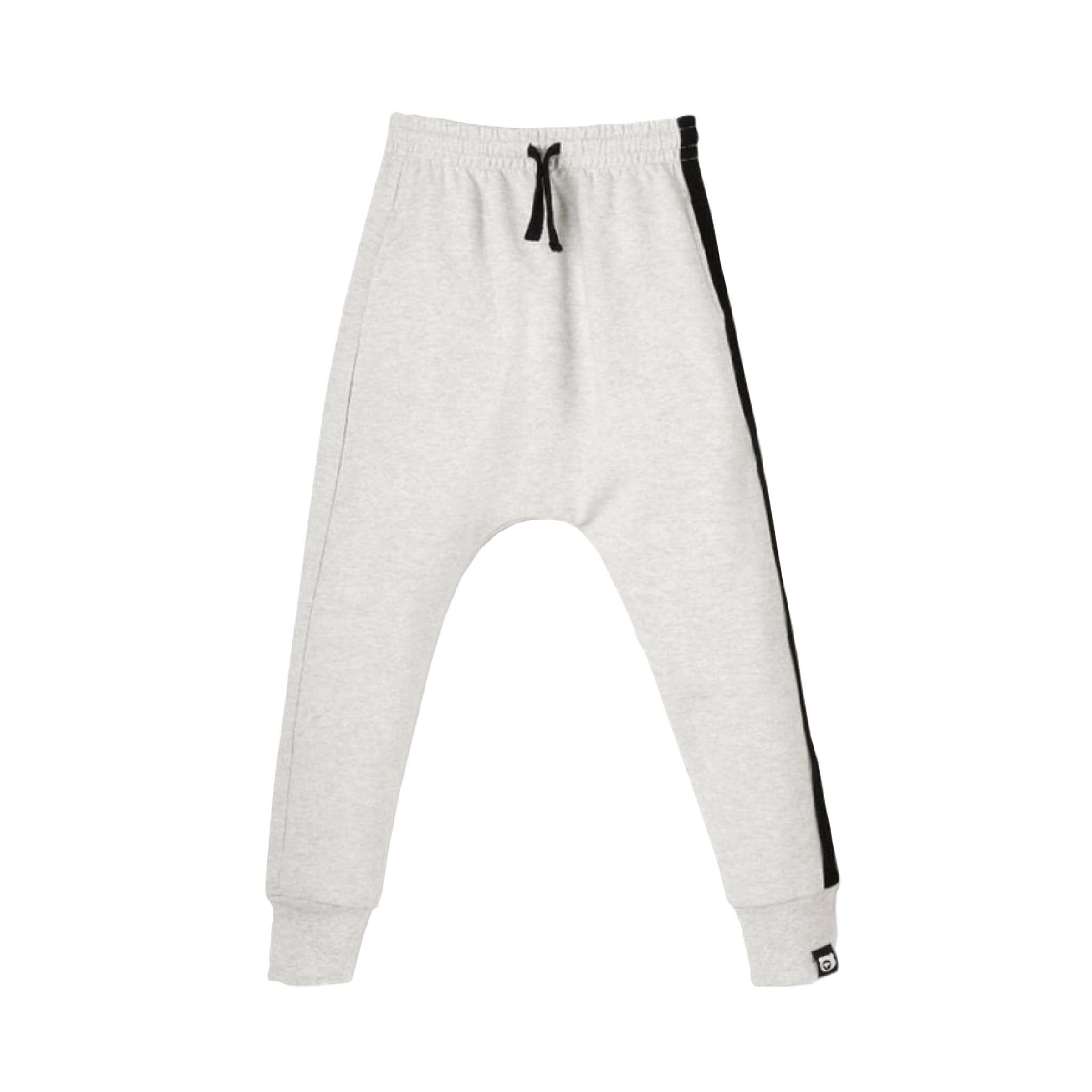 Organic Kids Unisex Cotton Joggers Grey Marl, Sustainable Terry Cotton