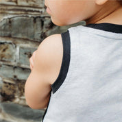 Girls Organic Bunny Midi Dress Grey Marl GOTS Certified