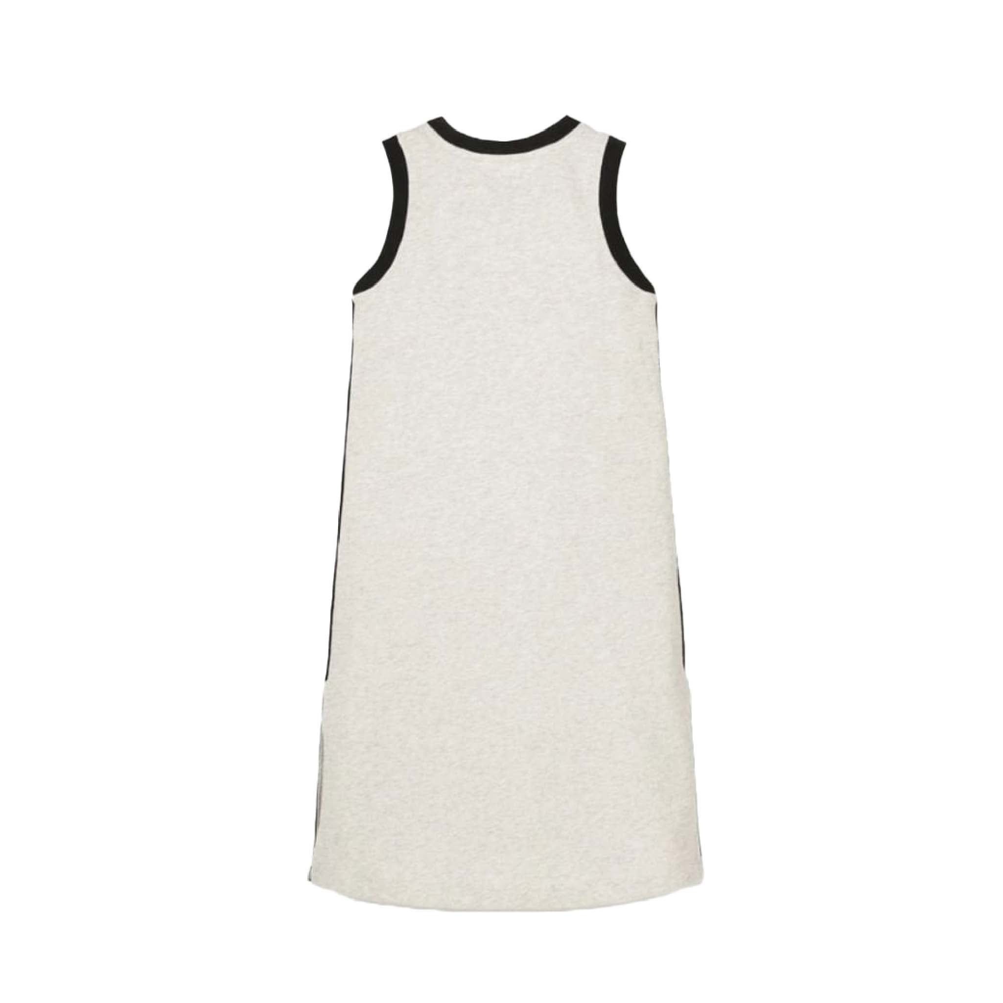 Girls Organic Bunny Midi Dress Grey Marl GOTS Certified