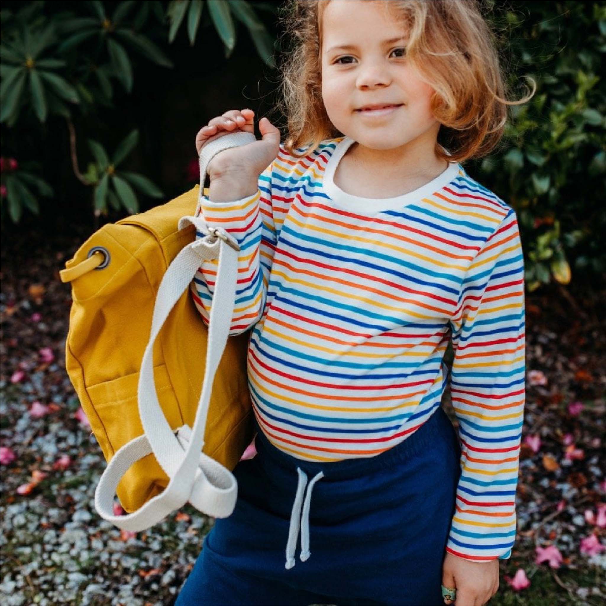 Kids Organic Cotton Stripe Long‑Sleeve Top – Unisex, Breathable, Easy‑Care
