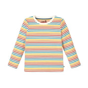 Kids Organic Cotton Stripe Long‑Sleeve Top – Unisex, Breathable, Easy‑Care