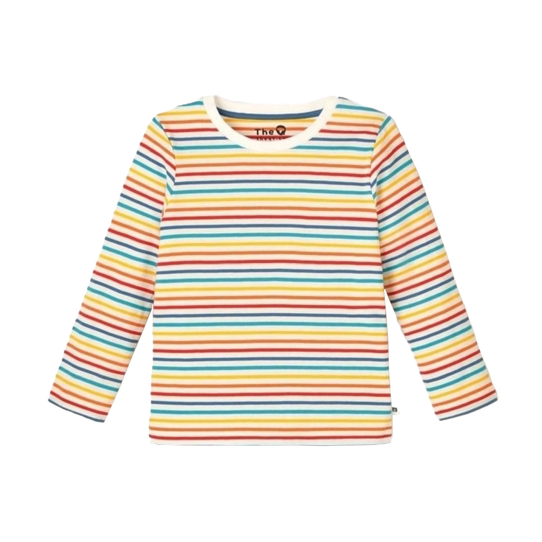 Kids Organic Cotton Stripe Long‑Sleeve Top – Unisex, Breathable, Easy‑Care