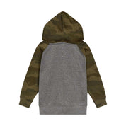 Kids Unisex Good Human Super Soft Hoodie in Grey & Camo